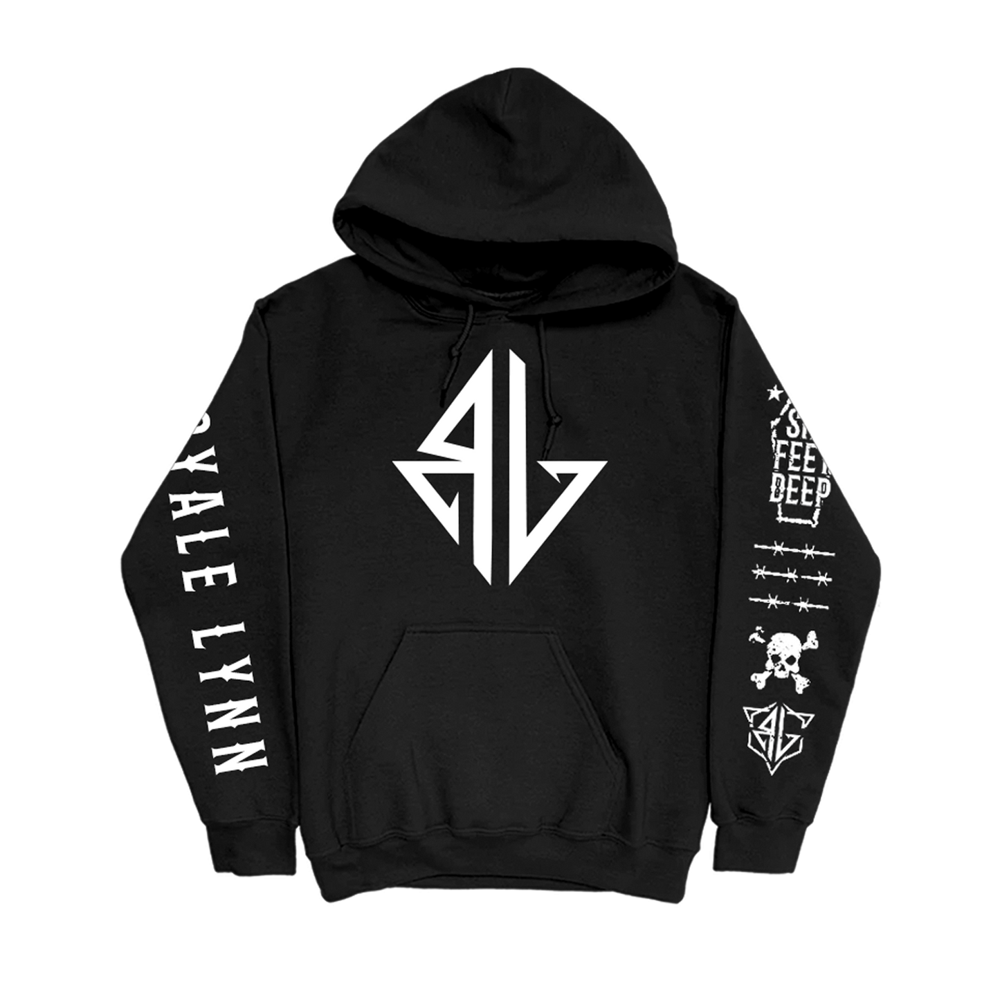 Six Feet Deep Hoodie (Black + White)
