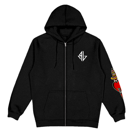 Battle Ground Zip Up Hoodie (Black)