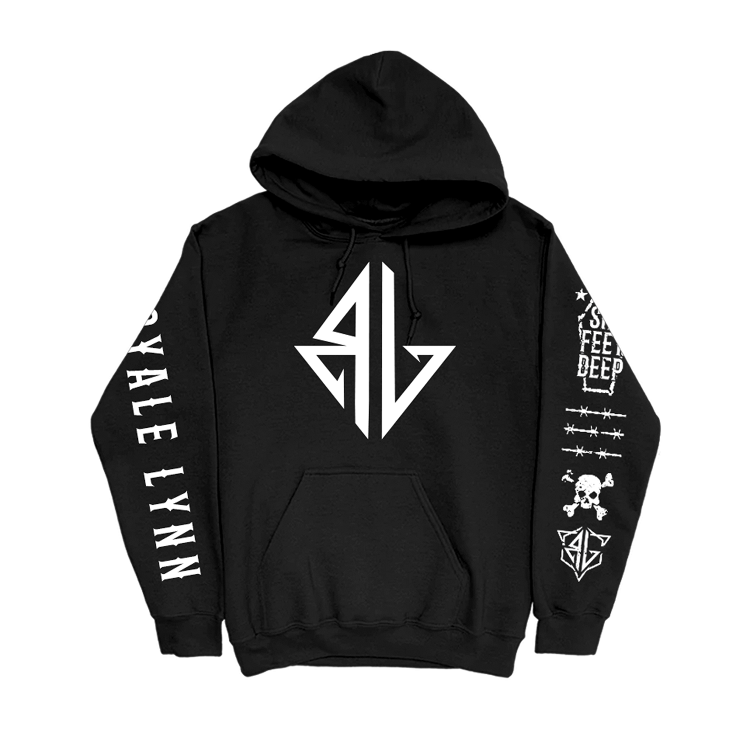 Six Feet Deep Hoodie (Black + White) – Royale Lynn